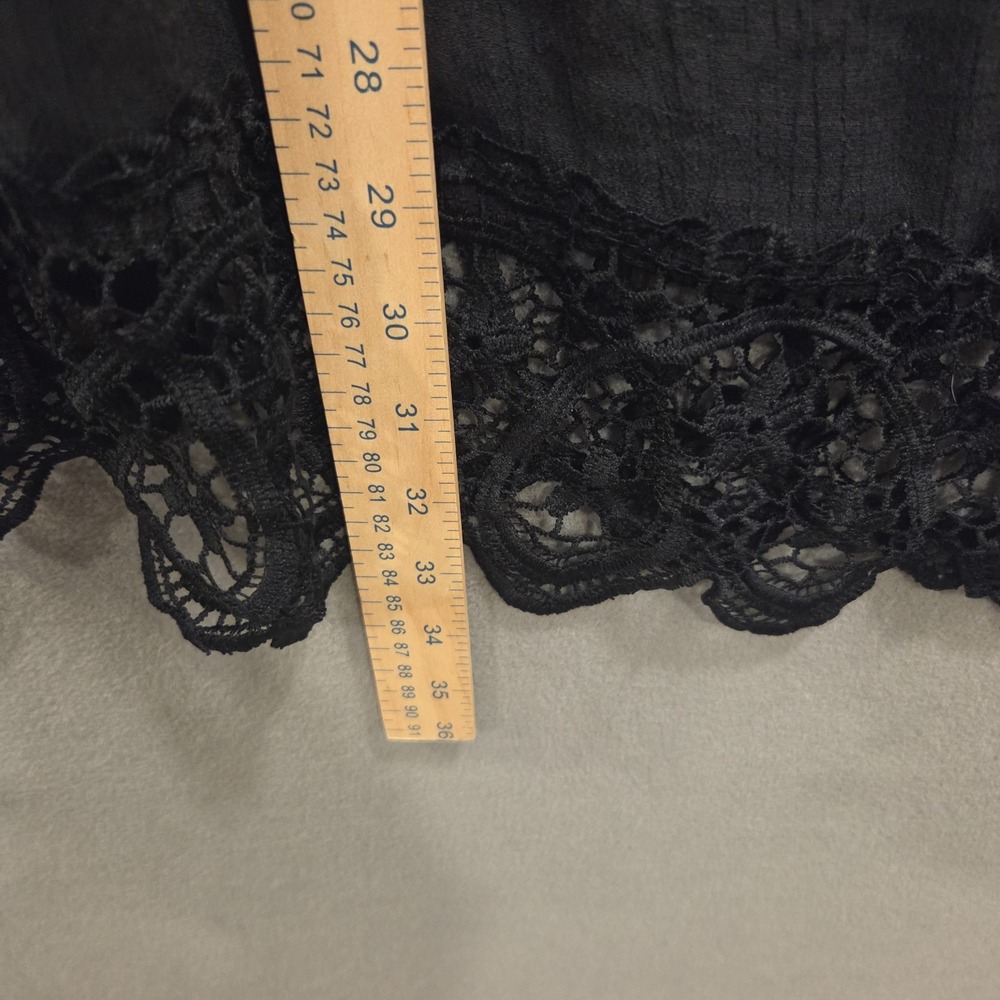 Boho Crochet Lace‎ Trim Off-Shoulder Dress Women's One Size Peasant Hippie - Picture 5 of 5